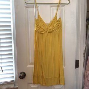 Yellow cotton spaghetti strap sundress